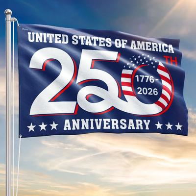 Commemorating the 250th Anniversary Flag of the United States, Anniversary Celebration Banner of the United States, Excluding Flagpoles