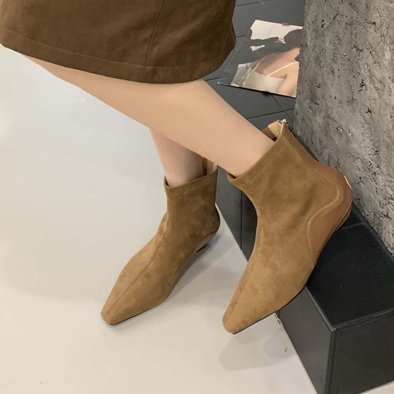 Fashion SUOJIALUN 2025 Winter New Brand Women Ankle Boots Fashion Square Low Heel Ladies Elegant Short Boots Dress Outdoor Chelsea Shoes