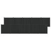 Fence Panel 10 Pcs WPC and Aluminum Black