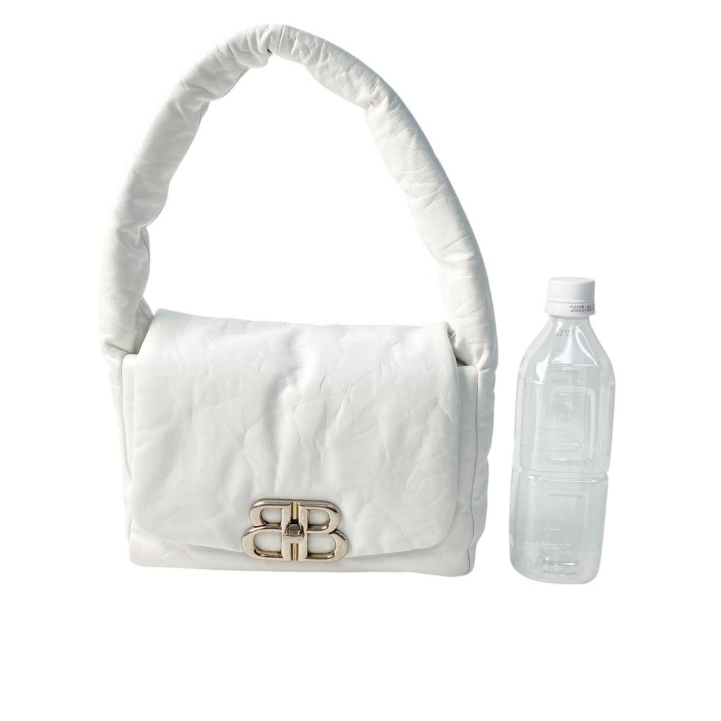 Gebrauchte BALENCIAGA Handtasche weiß/Silber Gummi Damen