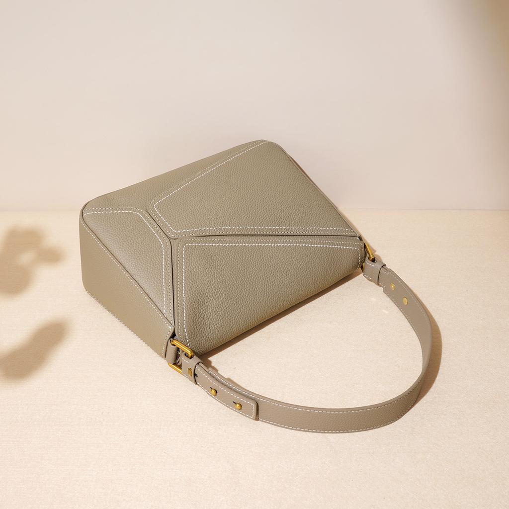 Neue vielseitige Tragetasche aus Rindsleder, Unterarm-Pendeltasche, Leder-Damentasche, Schulter-Umhängetasche