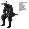 Handcrafted Warrior Statues 3D Printed Contemplative Figurine, Seated Edge Sitting Statue, Collectible Figurines Desktop Ornament for Home Office