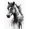 Horse Watercolor Canvas Oil Painting Prints Pictures Animal Horse Abstract Wall Art Posters Mural for Living Room Home Decor