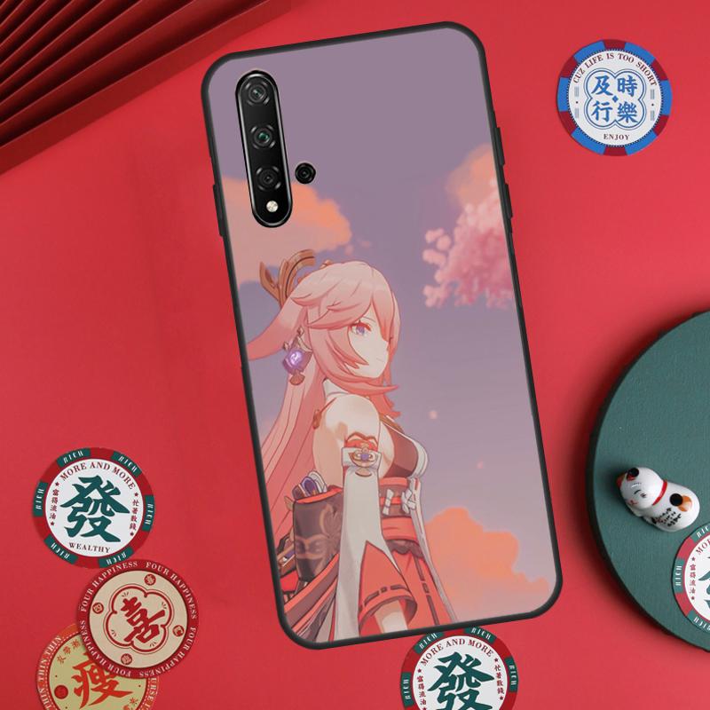 Genshin Impact Yae MIko For Huawei Nova Y73 Y72 Y90 Y70 Y60 Y91 Y61 12s 12i 11i 8i 9 10 SE P40 Lite P60 P30 Pro Case