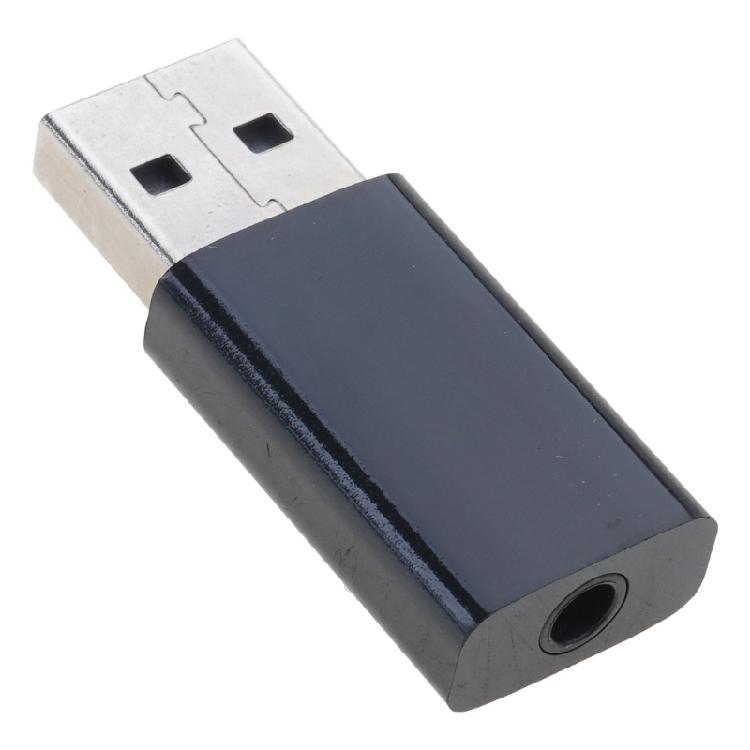 

USB A Male to 3.5mm TRRS Female Adapter for Headphones and Microphones on Laptops Desktops Digital Audios Transmission чорний