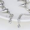 Vintage Punk Alloy Rivet Bullet Necklace for Women