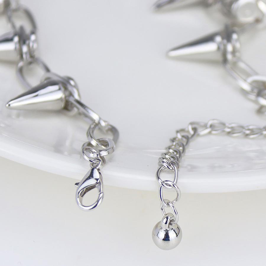 Vintage Punk Alloy Rivet Bullet Necklace for Women