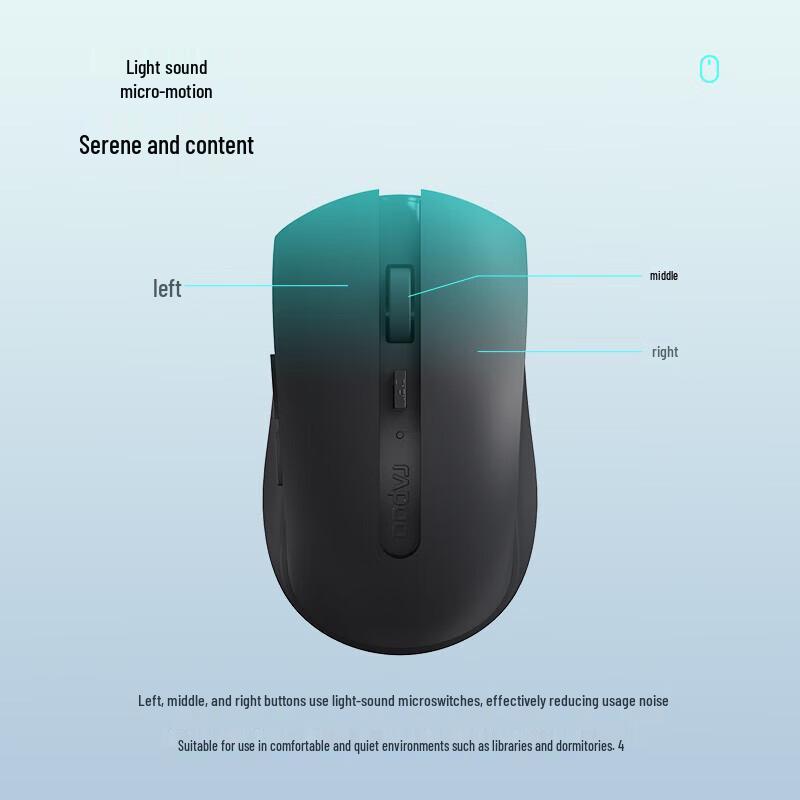 Rapoo M350G Multi-Mode Wireless Bluetooth Ergonomic Office Mouse