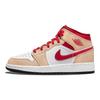 Air Jordan 1 Mid GS Light Curry Rosso Cardinale Sneakers Bambino Bianco Crema-Bianco Onice 554725-201