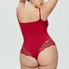 Plus Size Deep V Lace Splicing Women's Jumpsuit Lingerie Set