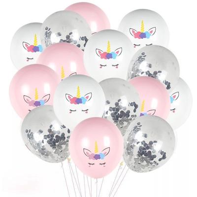 10ks/30ks Dětský Jednorožec Konfetové balónky Kreslený latexový balónek pro všechno nejlepší k narozeninám Baby Shower