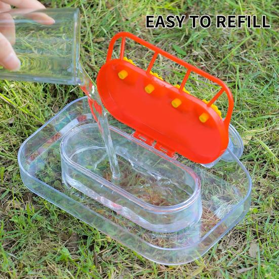 Kolibri-Futterspender für Fenster, starker Saugnapf, Kolibri-Futterspender mit 4 Futteröffnungen, Wasserstation für Vögel aus Kunststoff