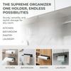 Carbon Steel Paper Towel Holder Wall Mounted Towel Bar Rack Paper Towel Roll Rack  Space Saving