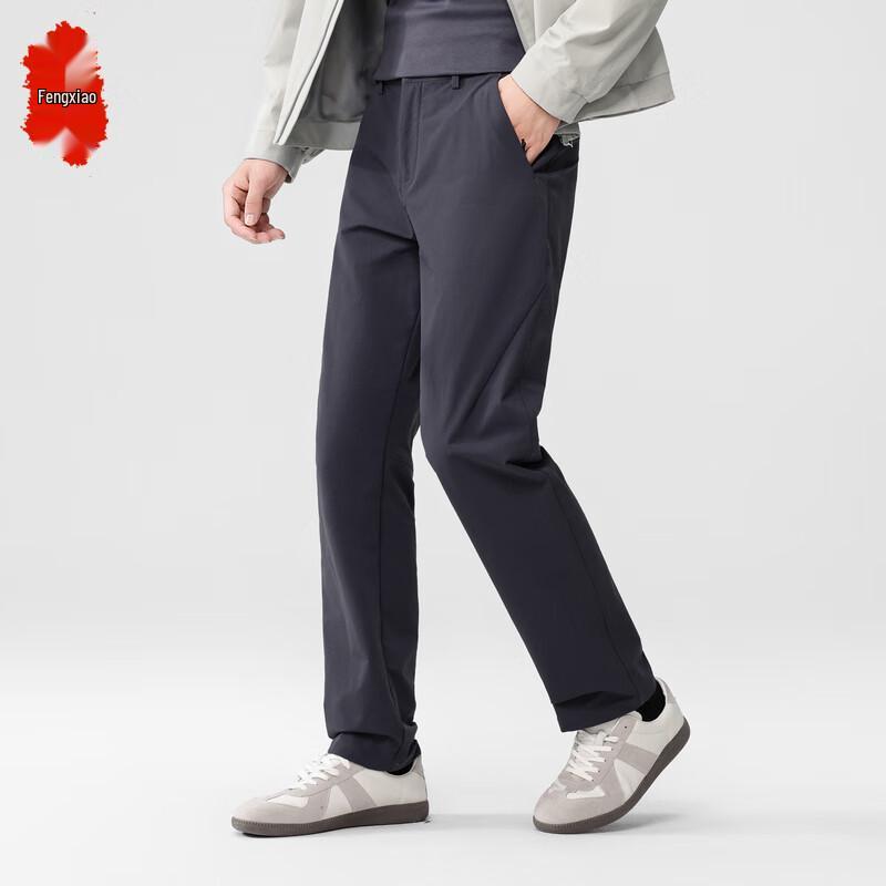 

FENGXIAO Men s High-End Straight-Leg Warm Casual Pants 40