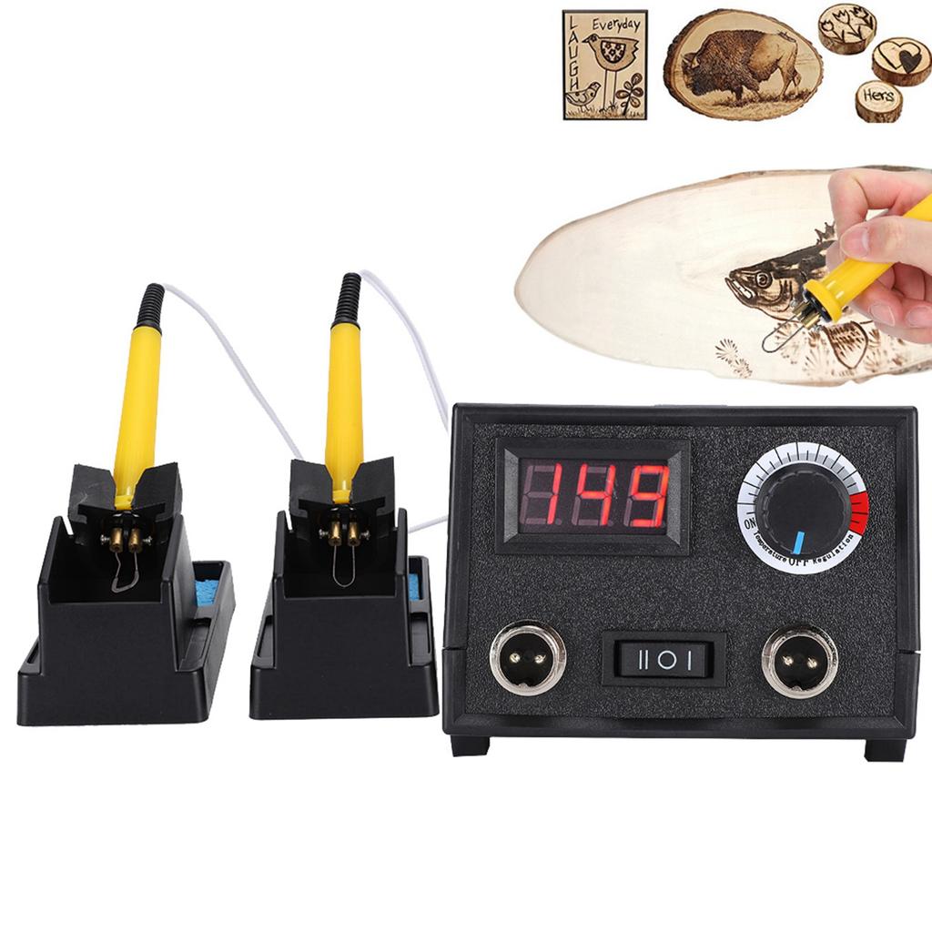 Wood Burning Kit Tool Professional Adjustable Temperature Pyrography Gourd Board Soldering IronEU Plug 220V