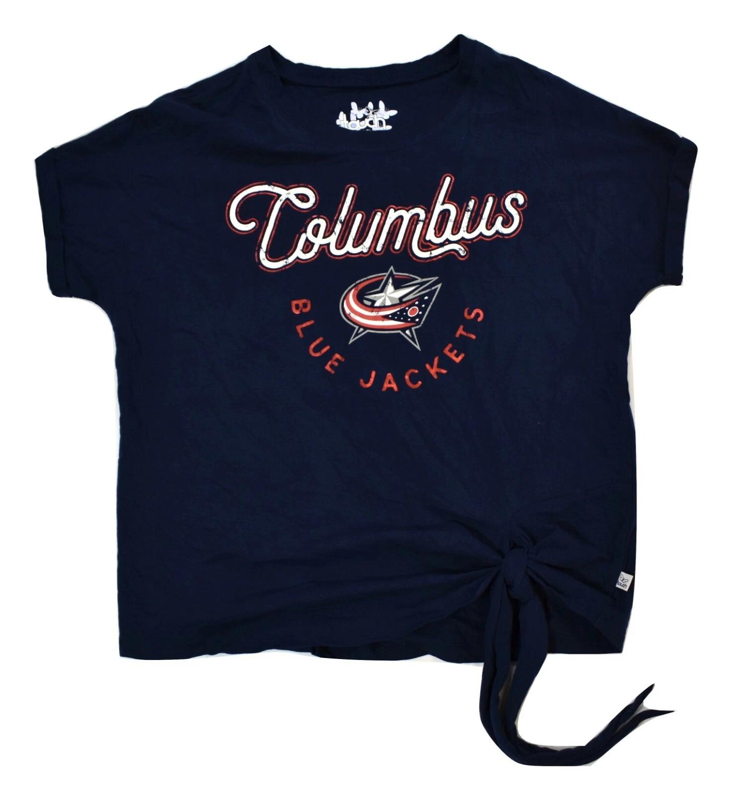 Touch By Alyssa Milano Womens NHL Columbus Blue Jackets Hockey Shirt M 2XL