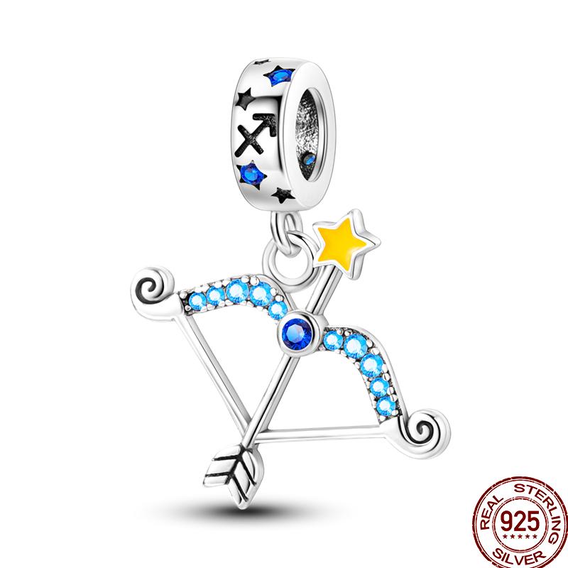 12 Constellation Series Charms Copper Constellation Pendant Suitable For Pan Original Bracelet Diy Jewelry Gift