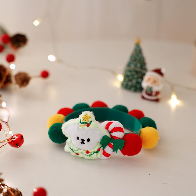 Cat Plush Ball Collar Cute with Doll Pumpkin Spider Small Dog Necklace Beard Corgi Pet Halloween Christmas Neck Ring Jewelry