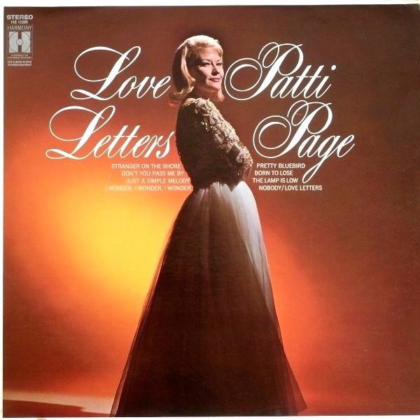 LP Record PATTI PAGE - Love Letters HS11305 HARMONY 1969 US Pop Used