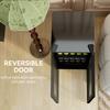 93L Drinks Fridge, 115 Can Freestanding Beer Fridge with Glass Door, Adjustable Shelves, LED Light, for Beer Soda, Black