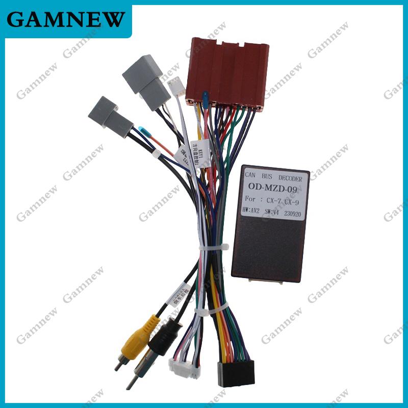 

Автомобильный Android 16-контактный кабель жгута проводов с адаптером-декодером CANBUS для Mazda CX-7 CX-9 CX7 CX9 OD-MZD-09 Cable Canbus