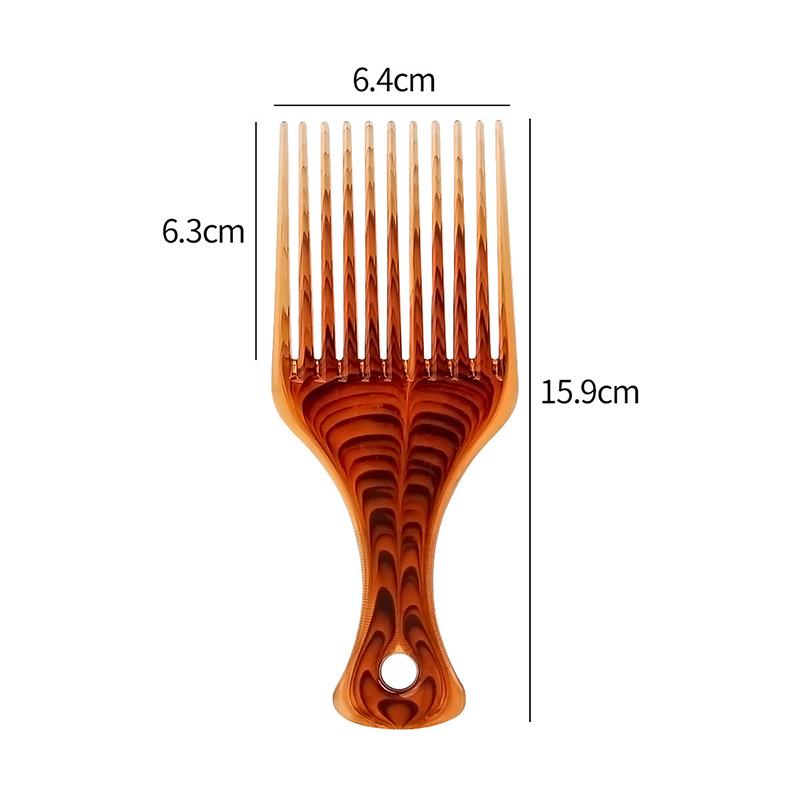 Breiter Zahnpinsel, Pick-Kamm, Gabel, Haarbürste, Einsatz, Haarpick-Kamm, Kunststoffkämme für lockiges Afro-Haar, Styling-Tools für Frauen und Männer