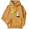 Street Ladies Hoodies Let's Take Off Our Banana Peel Funny Printing Clothing Comfortable Warm Sweatshirts Female Cute Streetwear