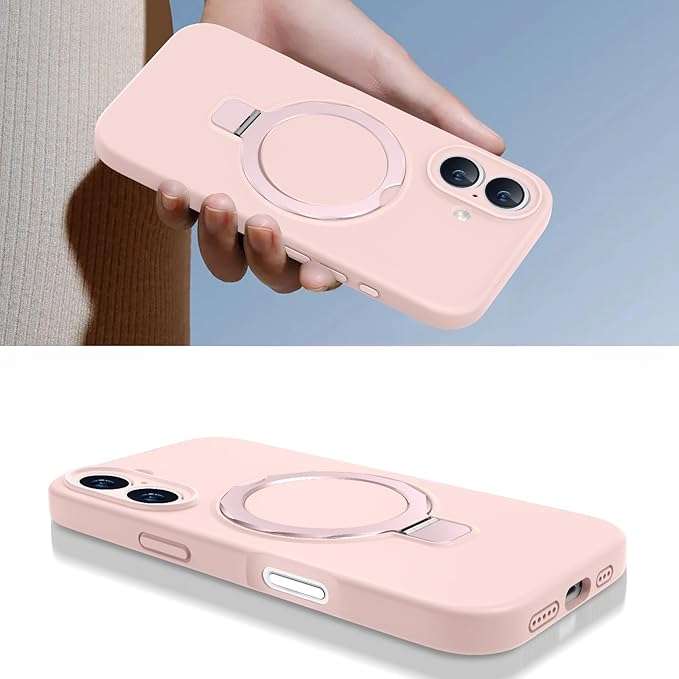 Etui obudowa ochronna plecki do iphone 16 magnetyczny silikon różowy