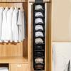 Luxurious Black 6-layer Narrow Cube-shaped Bedroom Storage Organizer