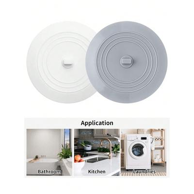 1pc Bathtub Drain Stopper Kitchen Bathroom Bath Tub Drain Hair Stopper, Bathtub Drain Plug, Universal Flat Suction Shower Bathtub Drain Cover