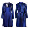 Adams Family Wednesday Student Uniform Cosplay Costume For Girls Halloween Role Play