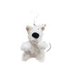 Adorable West Highland Terrier Plush Keychain Cute Couple Bag Charm Doll Toy