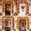 Hanging Decorative Maple Leaf Vine Bright Foliage Artificial Plant Vine  Wall Decoration