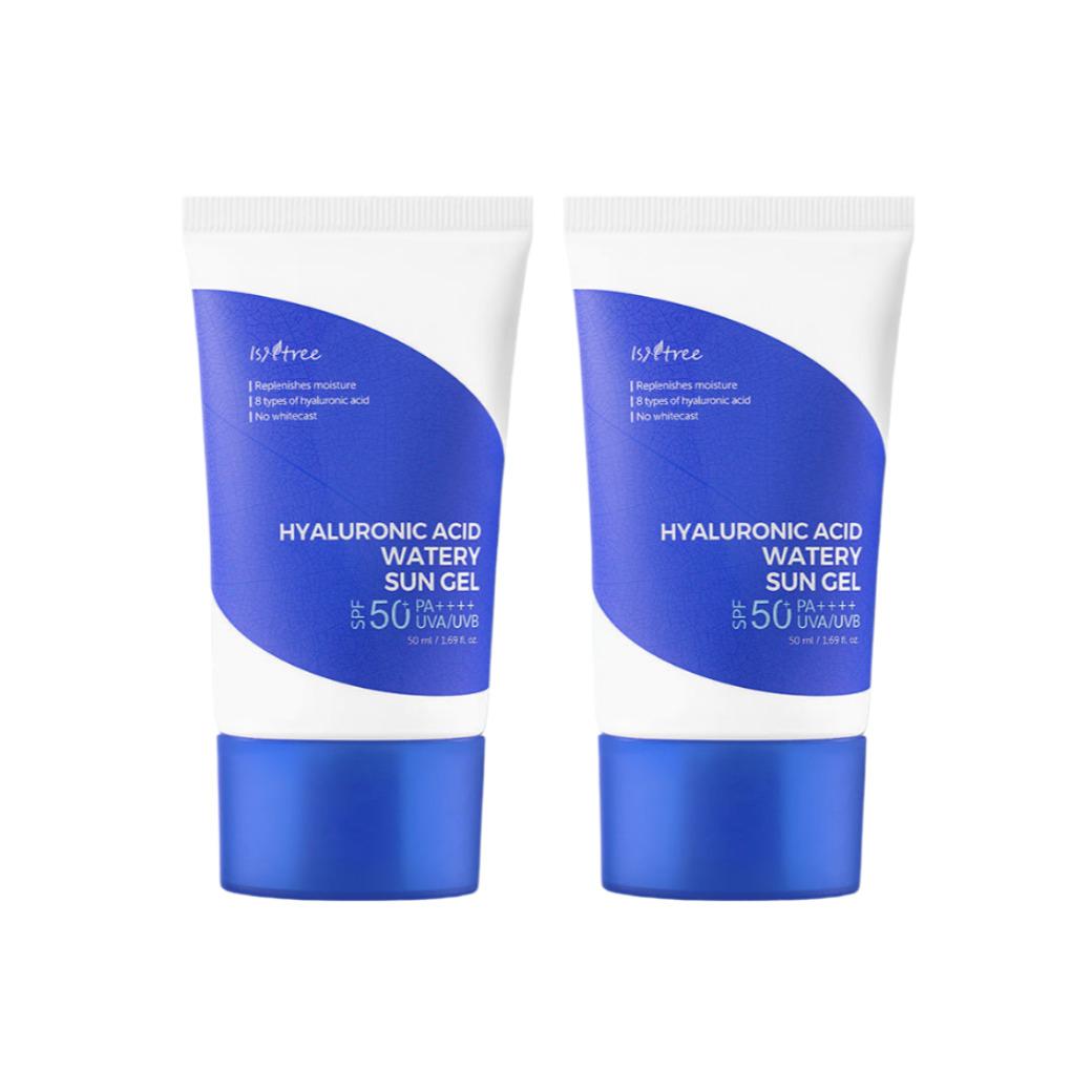 

[1+1] Isntree Hyaluronic Acid Watery Sun Gel SPF50+ PA++++ 50ml × 2 – Lightweight Hydrating Sunscreen Duo Set