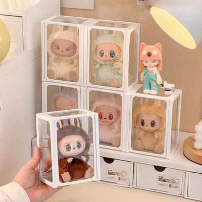 Labubu Displaybox Glas Vinylpuppe Aufbewahrungsbox Baumwollpuppe Handgefertigt Transparentes Display Gehäuse Desktop Sammlung Ornamente Geschenk