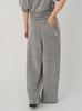 Emi Ribbed Easy Tuck Gray Women's Pants, 13WNP254072,