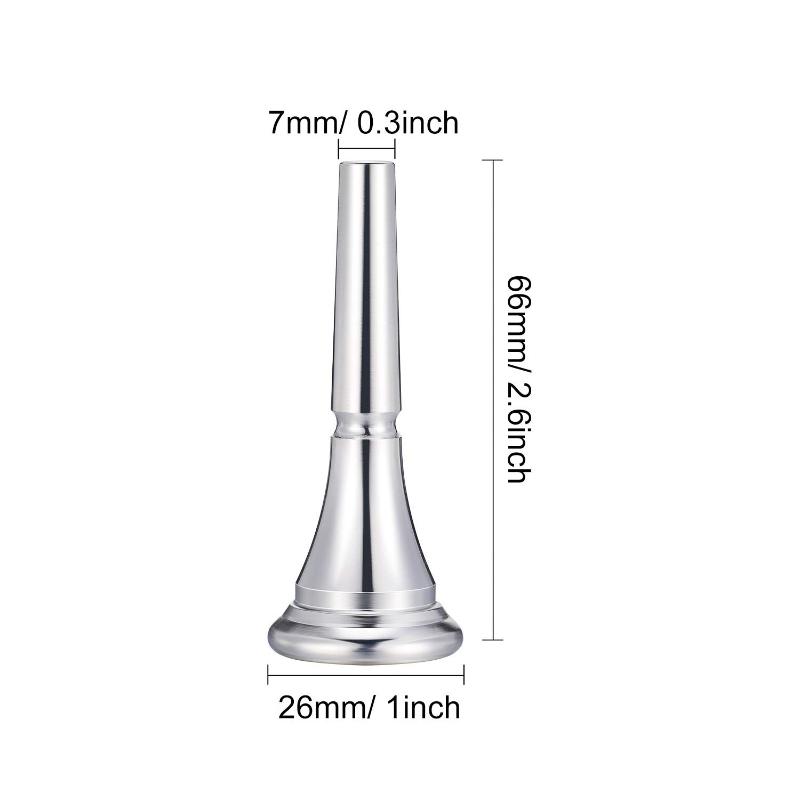 Brass French Horn Mouthpiece Gold Silver Plated Professional Sound Clarity for Band Rehearsals and Live Performances