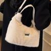 Plush Handbag Small Bag Women's 2025 Autumn New Fashion Niche High Value Foreign Style Shoulder Messenger Bag