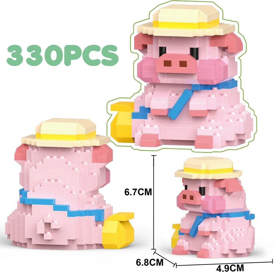 Mini Entzückendes Schwein Mikro Bausteine 3D Diamant Modell Tiere Steine DIY Stadt Bau Spielzeug für Kinder Kinder Geschenk