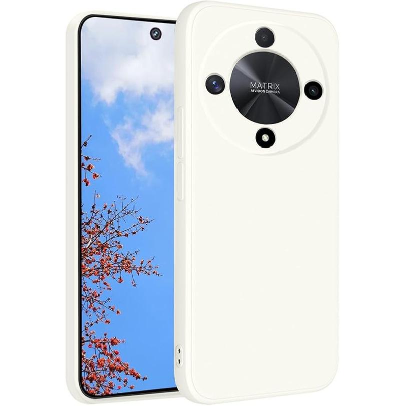 Phone Case for Honor Magic 6 Lite, Silky Soft Touch for Honor Magic 6 Lite Case Silicone Shockproof Slim Cute Anti Fingerprint Protective Cover белый