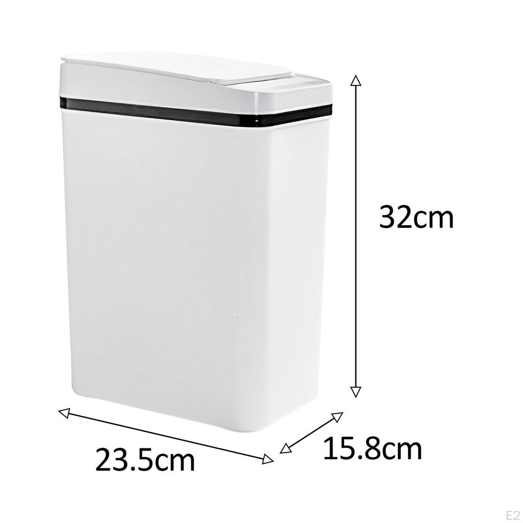 Berührungslose Mülleimer für das Badezimmer, Wasserdichte schmale Abfalleimer, Rechteckig platzsparend Modern