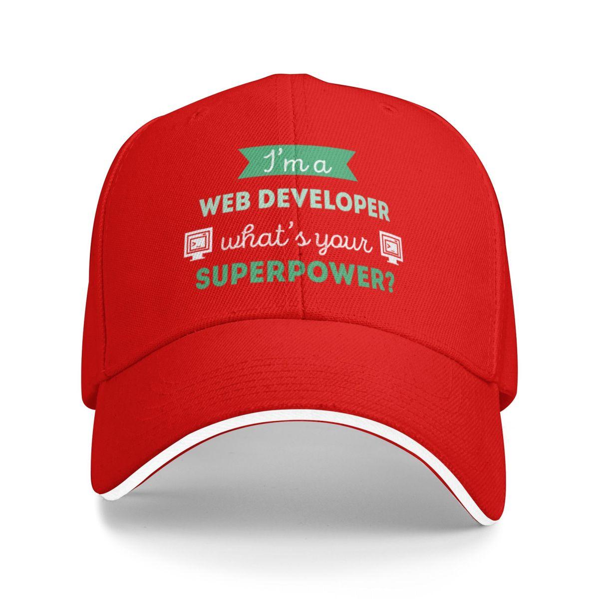 Baseball Caps Web Developer Superpower Professions Customized Female Male Outdoor Summer Hats One Size