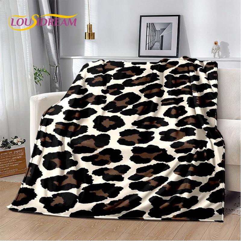 3D-Wild-Leopardenmuster-Serie, weiche Plüschdecke, Flanelldecke, Überwurf, Decke für Wohnzimmer, Schlafzimmer, Bett, Sofa, Picknick-Abdeckung, Kinder