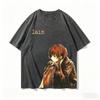 Lain Anime Lover Washed T-shirt Year Round Clothing Personality Clothes Plus Size Unisex Streetwear High Quality Hot Product Tee