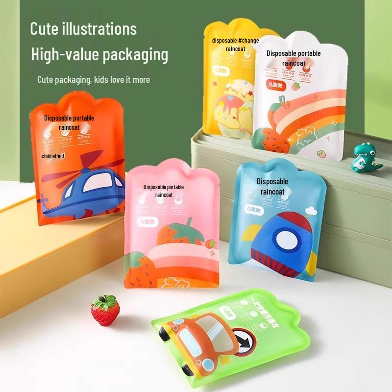 Kinder- & Erwachsenen Tragbarer Wasserdichter Poncho - Universelle Verdickte Regenjacke für Schule, Reisen und Ausflüge