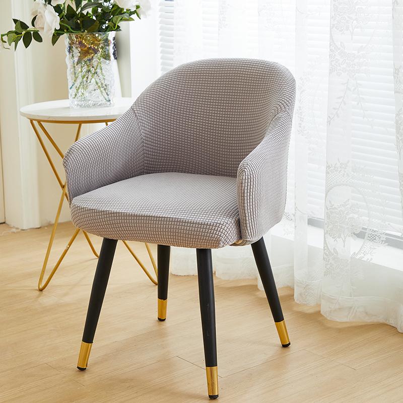 2PCS Solid Color High Armchair Slipcover Cover Stretch Dining Chair Cover Dustproof Anti-dirt Pets Kids Seat Case for Wedding