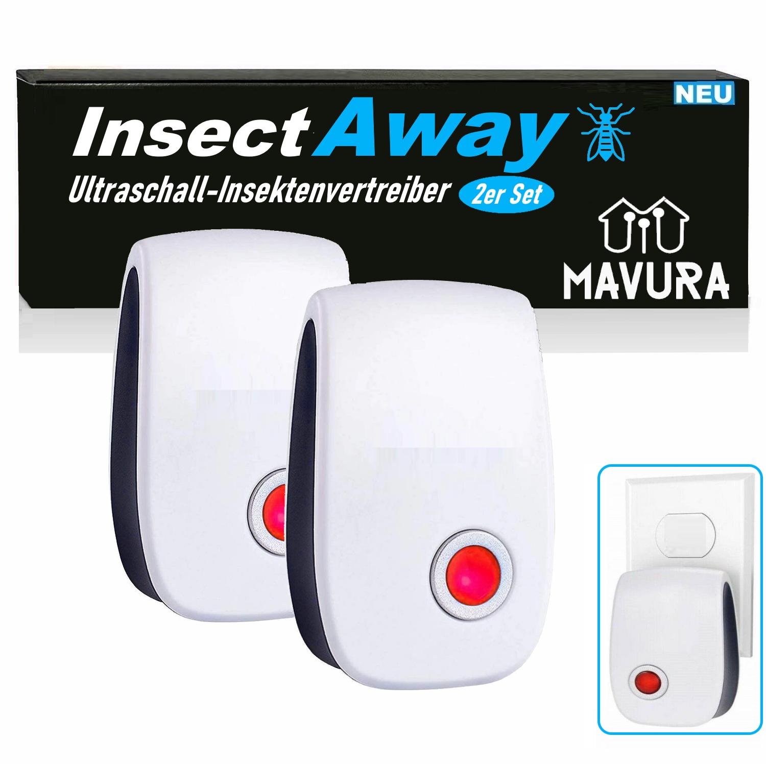 

Ультразвукова антимишача та павукоподібна комарова пробка InsectAway [2x]