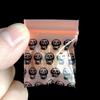 100Pcs 3*4Cm Orange Skull Thickened Small Ziplock Bag Sealed Pocket Medicine Ba