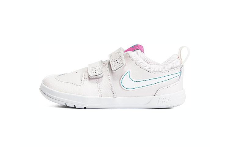 

Nike Pico 5 TDV Abrasion Resistant Breathable Low top Toddler Shoes White Pink Infant And Toddler AR4162-600 23.5