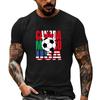 Men's Basic Crew Neck Short Sleeve T Shirt Loose Fit Casual Summer Top Soccer Themed Graphic Print Comfortable Daily Wear